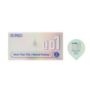 X-Pro 0.01 dạng cốc đựng siêu mỏng siêu nhiều gel - Hộp 2 cốc