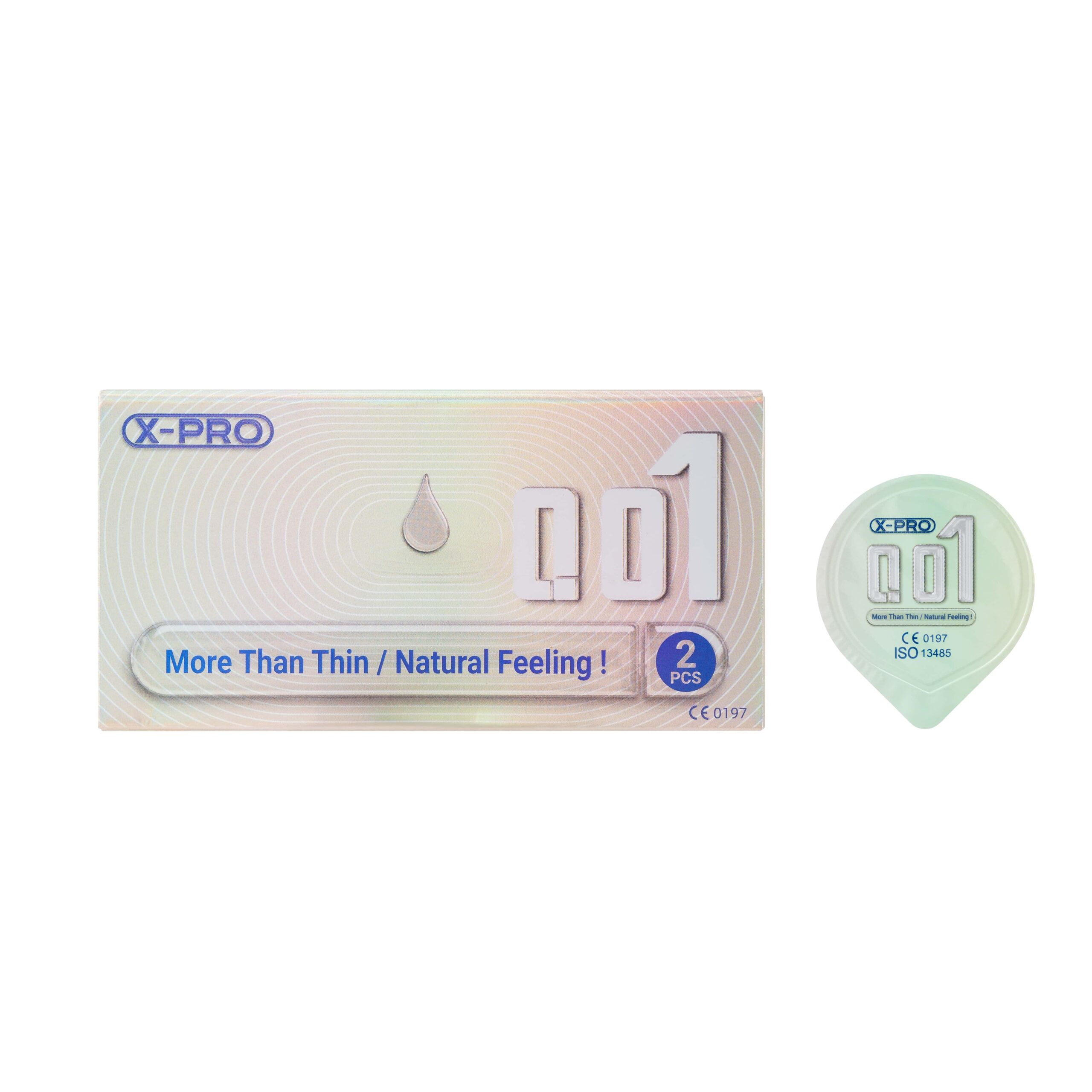 X-Pro 0.01 dạng cốc đựng siêu mỏng siêu nhiều gel - Hộp 2 cốc